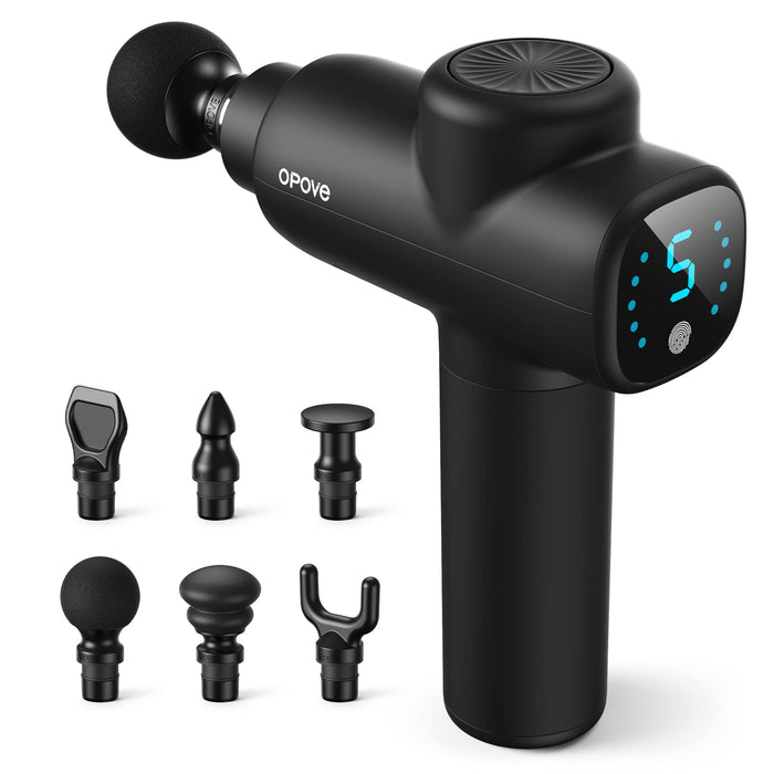 opove Massage Gun Percussion Massager for Chronic Back Pain Relief, Handheld Portable Lightweight Muscle Fascia Gun Active Recovery Women Gifts, Super Quiet, M3 Black