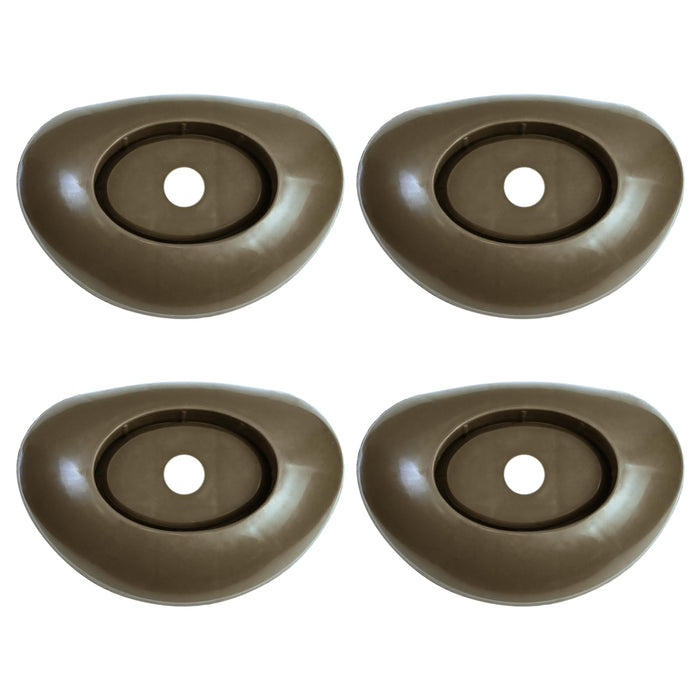 4-Pack Leg End Caps Footings 5 1/4" x 3 5/8"x1" for Frame Vertical Legs 2.5" x 1.75", Leg Caps Compatible with Coleman 18ft x 48in, 24ft x 52in, 22ft x 52in Round Above Ground Pool Foot Supports
