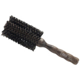 IBIZA HAIR Professional Boar Hair Round Brush (H4, 65mm) Hybrid Uniform Boar/Nylon Bristles & Hardwood Handle, Create Beachy Waves & Curls, For Course or Frizzy Hair, Add Texture & Shine