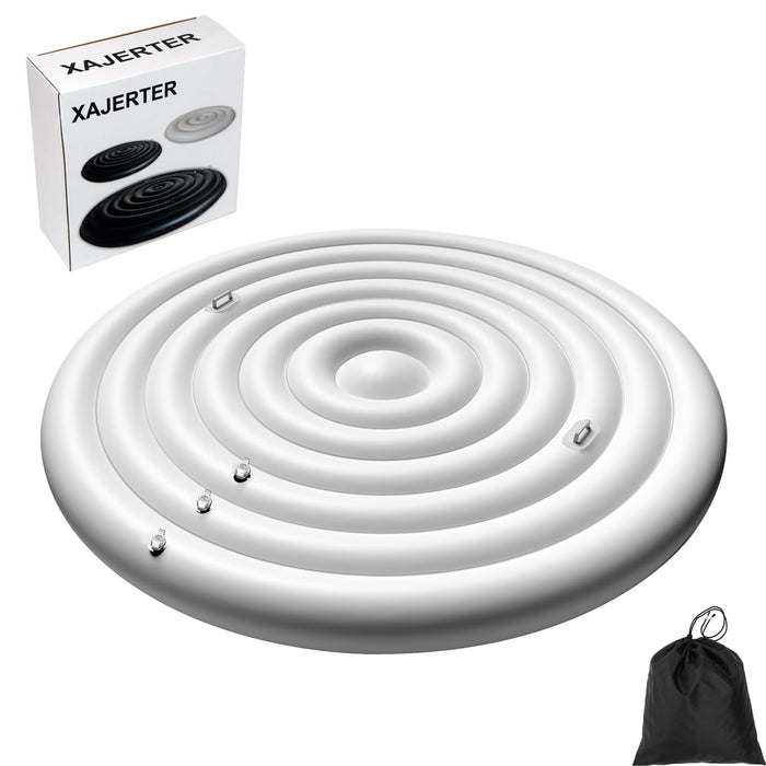 Inflatable Hot Tub Cover Round, Fits Saluspa Coleman Intex Cover, Thermal Insulated & Energy-Saving Weatherproof Protector, Unique Design Flexible Adjust Pool Cover Size Replacement-Life Time Support