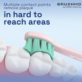 Brushmo Replacement Toothbrush Heads Compatible with Philips Sonicare Electric Toothbrush, Pink, 8 Pack