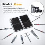 [Made in Korea] ROYAL Nail Clipper Set, 9pcs, Metalframe Manicure Set Black