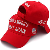 Trump Hat 2024 MAGA Hat 45-47 Embroidered Make America Great Again Donald Trump Slogan with USA Flag Cap Trump Merchandise Gift for Woman Men