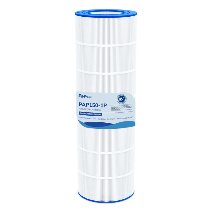Fil-fresh CC150 Pool Filter Cartridges Compatible with Pentair Clean & Clear 150, Replacement for Pleatco PAP150, Pentair R173216, Unicel C-9415, 150 sq.ft