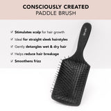 Kitsch Paddle Brush for Blow Drying, Hair Brush for Thick or Thin Hair, Hairbrush for Women with Nylon Bristle, Detangling Brush for Curly Straight Wet Hair, Gently Detangles Without Creating Frizz