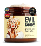 EVIL GOODS Whipped Beef Tallow and Manuka Honey Balm, 4oz, Unscented, Grass Fed Grass Finished Organic Face Cream, Moisturizer, Body Lotion, Skin Care and Lip Balm