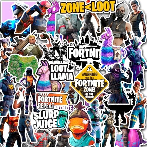 50 Pcs Game Stickers - Focus Game Vinyl Waterproof Decals for Kids Cute Kawaii Water Bottle, Bicycle, Luggage, Computer, Skateboard, Car, Motorcycle Stickers