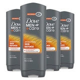 Dove Men+Care Body Wash Skin Defense 4 Count For Smooth and Hydrated Skin Care Effectively Washes Away Bacteria While Nourishing Your Skin 18 oz