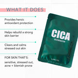 LAPCOS Cica Sheet Mask, Daily Face Mask with Cantella Plant Extract to Regenerate and Revitalize Skin, Korean Beauty Favorite, 5-Pack