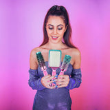 LILY ENGLAND Hair Brush Set for Women & Teen Girls of All Hair Types - Mermaid/Unicorn - Salon Results, Detangling, Blow-Drying, Vented