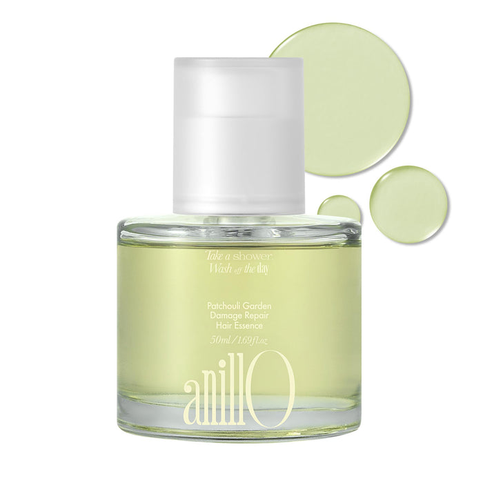 ANILLO Patchouli Garden Damage Repair Hair Essence – Korean Hair Essence Oil for Damaged Hair w/Patchouli Leaf Water, Protein Complex & Amino Acids – Vegan Leave in Hair Serum (50ml / 1.69 fl. Oz)