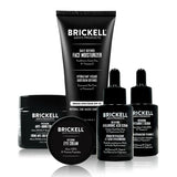 Brickell Men's Complete Defense Anti Aging Routine, Night Face Cream, Vitamin C Day and Night Serum, Facial Moisturizer w/SPF and Eye Cream, Natural and Organic, Unscented