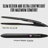 VANESSA PRO Flat Iron Hair Straightener, 100% Pure Titanium Flat Iron with Swift Heat-up for Effortless Achieve Curls & Straighten Look, Dual Voltage Hair Styling Tools 1-Inch