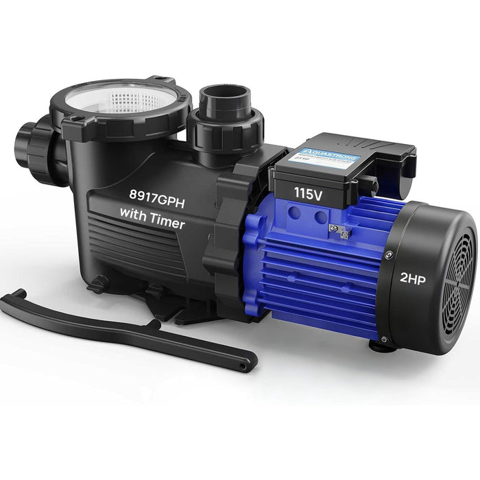 Aquastrong In/Above Ground Pool Pump High Flow Self Primming Swimming Pool Pump,Glossy Black