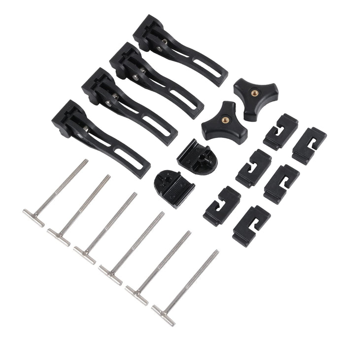 DICMIC Truck Tonneau Cover Replacement and Accessories Part Kit for Hard Tri-fold & Quad-fold Truck Bed Cover Include Nut, T-Bolt and Tonneau Cover Clamp, 4X Rear Clamp