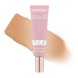 Doll 10 TCE Luminous Super Coverage Serum with Niacinamide - Full Coverage Tinted Foundation Makeup (Tan)