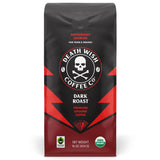 Death Wish Coffee Co., Organic and Fair Trade Dark Roast Ground Coffee, 16 oz