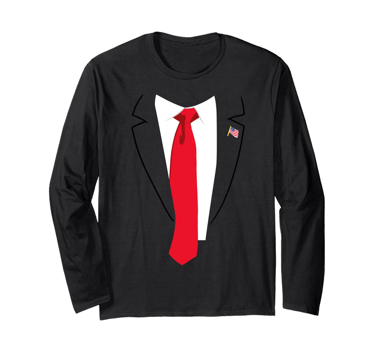 Funny President Trump Suit Instant Costume Long Sleeve T-Shirt