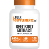 BULKSUPPLEMENTS.COM Beet Root Extract Capsules - Beet Root Supplements, Beet Root Capsules, Beet Root Pills - Vegan-Friendly, 8000mg Equivalent, 1 Capsule per Serving, 365 Veg Capsules