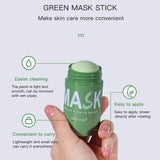 IBCCCNDC Green Tea Mask Stick Purifying Clay Deep Cleanse, Green Tea Cleansing Face Mask Stick, Green Tea Acne Mask Stick Cleanse Blackhead Remover, Moisturizing, Oil Control