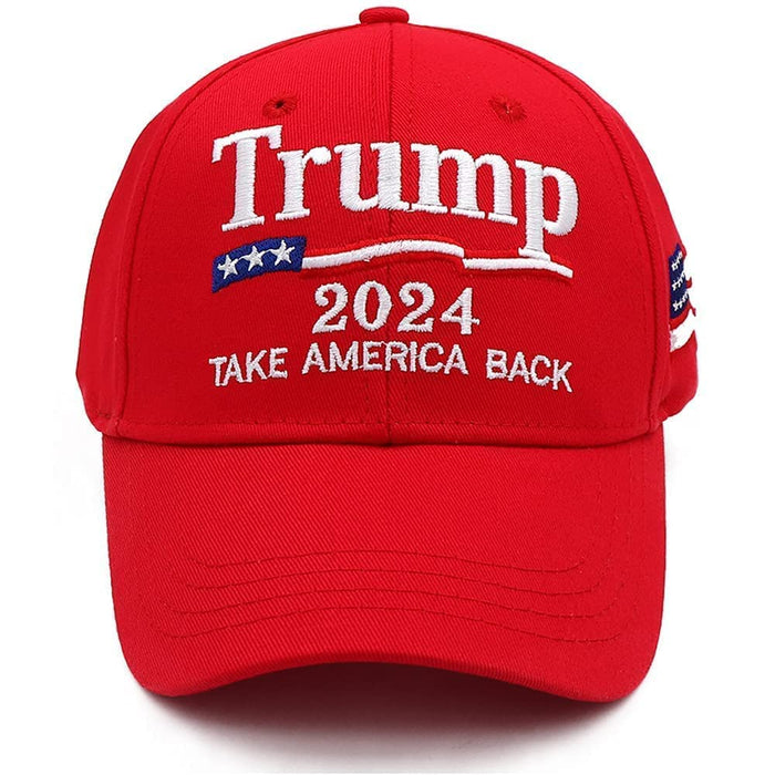 Trump 2024 Hat Donald Trump Hat 2024 MAGA Hat Take America Back USA Embroidered Adjustable Baseball Cap Red