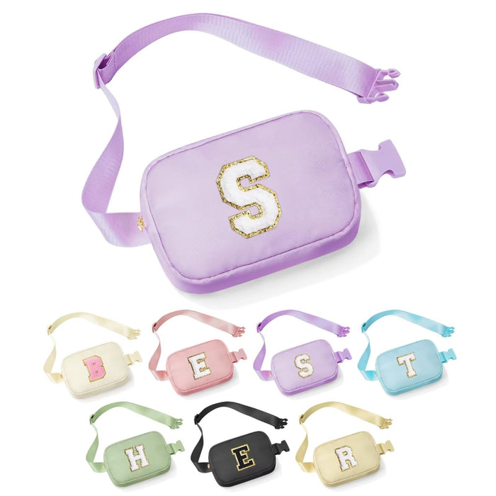 YOOLIFE Birthday Gifts for Women - 30th 40th 50th 60th 70th Birthday Gifts for Mom Daughter Her Freind Sister Girlfriend, Personalized Gifts Christmas Gifts, Initial Belt Bag Crossbody Bags, Purple S