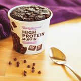 Bootylicious | High-Protein Muffin | 25g Protein, 7g Net Carbs, 2.32-2.75oz Cup, 12-Pack (Double Chocolate)