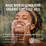 Dr. Bronner's Pure Castile Liquid Soap - Made with Regenerative Organic Certified Oils - 18-in-1 Uses for Face, Body, Hand, Hair- Gentle on Sensitive Skin - All Natural Body Wash- Lavender,32oz