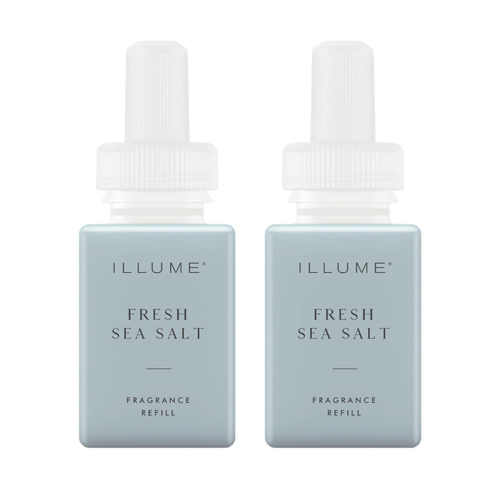 Pura & Illume Home Scent Refill - Smart Home Air Diffuser Fragrance - Up to 120-Hours of Luxury Fragrance per Refill - Household Essential - Clean & Safe Diffuser Fragrance - 2 Pack, Fresh Sea Salt