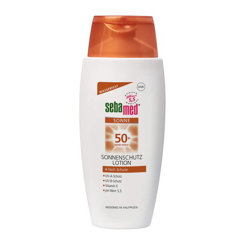 Sebamed Sonnenschutzlotion mit Lichtschutzfaktor 50+, täglicher wasserfester Sonnenschutz mit dem pH-Wert 5,5, für den Körper, MADE in Germany, ohne Mikroplastik 150 ml