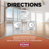 Weiman High-Traffic Hardwood Floor Polish and Restorer - Natural Shine, Removes Scratches, Leaves Protective Layer 32 fl. oz