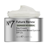 No7 Future Renew Damage Reversal Day Cream SPF 25 - Anti Aging Face Moisturizer with SPF for Visibly Damaged Skin - Moisturizes, Brightens & Protects Skin - Lightweight, Absorbs Quickly (50ml)