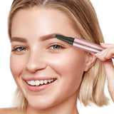 Eyebrow Microblading Pen, 2024 New Eyebrow Tattoo Pencil 4 Fork Tip 3D Microblading Eyebrow Pencil, Waterproof Natural Fine Stroke Magic Eyebrow Pencil for Women and Gril (Black)