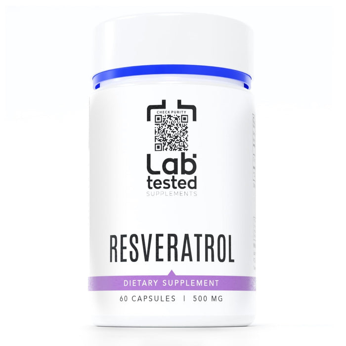 Trans-Resveratrol - 60 500mg Capsules - 3rd Party COA Provided with Every Lot# - Pure Resveratrol - No Fillers