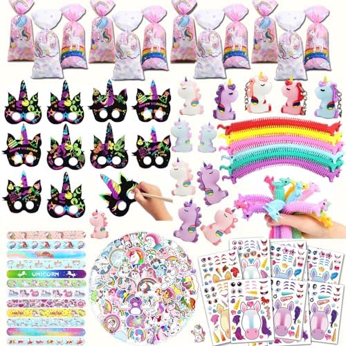 Unicorn Party Favors for Kids, Unicorn Birthday Party Supplies, Unicorn Goodie Bags Gifts, Unicorn Fillers Pinata Stuffers,Unicorn Birthday Party Favors Decorations , Unicorn Toys, Pink