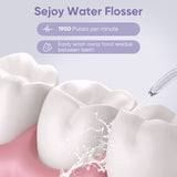 Water Flosser Dental Oral Irrigator Teeth Cleaner Portable Travel Rechargeable Cordless,IPX7 Electric Plaque Remover 3 Modes 3 Jet Tips 140ml