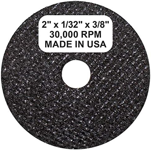 Shark 2-Inch x 1/32-Inch x 3/8-Inch Aluminum Oxide 54 Grit Cut-Off Wheel, 10-Pack, Black, Compatible with Angle Grinder, Cut-Off Machine