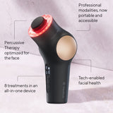 TheraFace PRO Microcurrent Facial Device - 8-in-1 Compact Face Massager, Facial Kit & Face Sculpting Tool with LED Light Therapy for Skin Tightening, Anti Wrinkle, Anti Aging & Skin Care (Black)