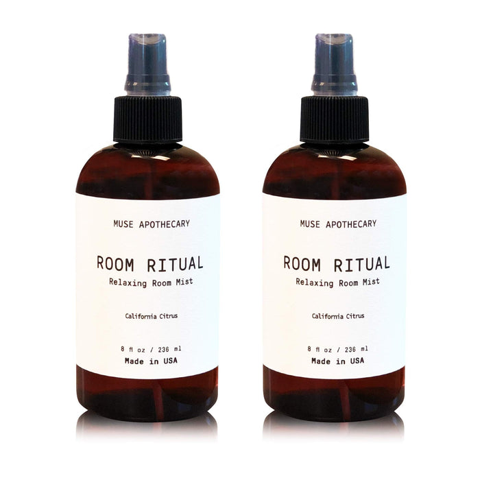 Muse Bath Apothecary Room Ritual - Aromatic and Relaxing Room Mist, 8 oz, Infused with Natural Essential Oils - California Citrus, 2 Pack