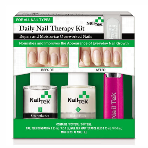 Nail Tek Daily Nail Therapy Kit Healthy Nail Maintenance, Maintains Normal, Healthy Nails