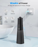 VIMMK Water Flosser, Cordless Water Dental Flosser, 9 Jet Tips 5 Modes 300ML IPX7 Waterproof, Portable Rechargeable Oral Irrigator for Home Travel - Gums, Orthodontic, Braces Care - Black