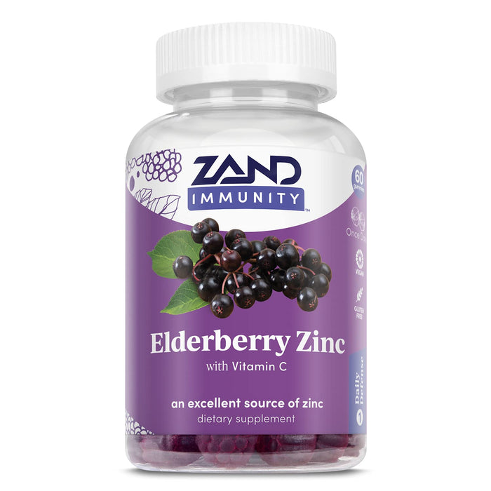 Zand Elderberry Zinc Immunity Gummies with Vitamin C | Year-Round Immune Support for Children & Adults | 60ct, 30 Serv.