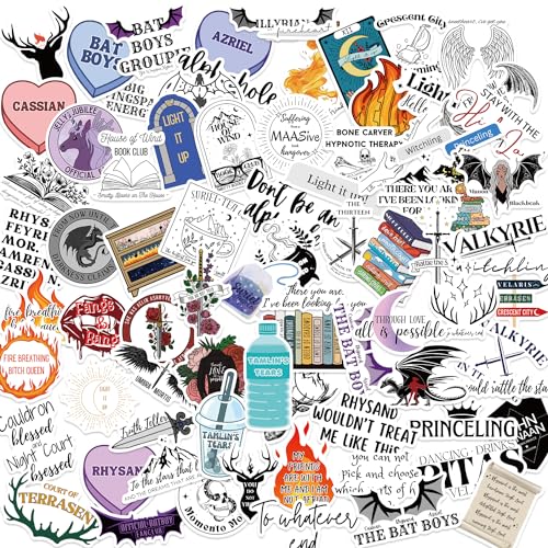 100PCS SMJ Book Stickers Pack,Bookish Stickers for Kindle,AC TOG CC Series Book Stickers Bundle,Book Lover Gifts