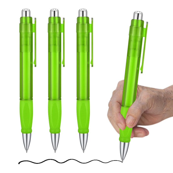 lyforx Big Fat Pens - Enhanced Writing Stability for Arthritis and Elderly Easy Thick Grip 3pcs Green