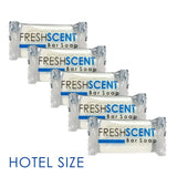 Freshscent 1.0 oz Bar Soap (100 Pack) Hotel Travel Size, Individually Wrapped, Vegetable Based, Bulk Amenities and Toiletries for Hospitality