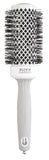 OLIVIA GARDEN Expert Blowout Shine - White & Grey - 45 - Ceramic Coated Round Brush for Smooth Blowout, Frizz-Free Hair & Radiant Shine