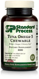 Standard Process Tuna Omega-3 Chewable - Whole Food Antioxidant, Brain Health and Brain Support, Skin Health and Hair Health with Tuna Oil - 120 Chewable Softgels