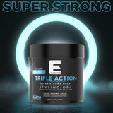 E Elegance Earth Fragrance Triple Action Hair Gel for Men And Women - Super Strong Hold, Extreme Volume, And Long Lasting Shine - Flake Free And Refreshing Fragrance - All Hair Types, 33.8 oz