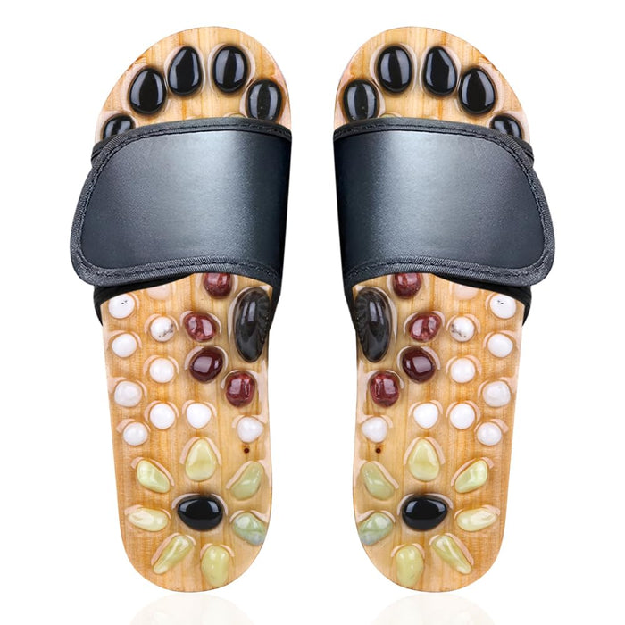 Acupressure Massage Slippers with Earth Stone (Men 8-9.5/Women 9.5-11)
