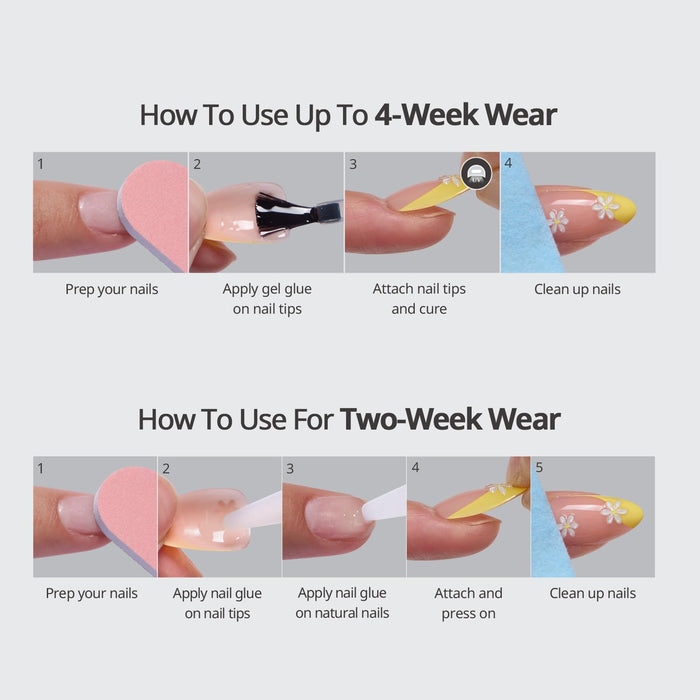 BTArtbox Press On Nails Almond - Power Calm, Lamp-Curable 4-Week Wear Nude Pink Extra Short Press On Nails with Glue and Adhesive Tabs, Easy-to-Apply in 16 Sizes - 32 Nails All-in-One Kit